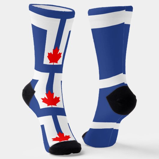 Chaussette Chaussettes pour hommes avec drapeau de Toronto, C (Angulaire)