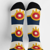 Chaussette Chaussettes pour hommes avec drapeau de Tulsa, Okl (Haut)