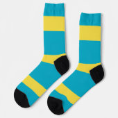 Chaussette Chaussettes pour hommes avec drapeau des Bahamas (Gauche)