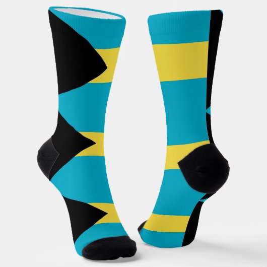 Chaussette Chaussettes pour hommes avec drapeau des Bahamas (Angulaire)