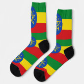 Chaussette Chaussettes pour hommes avec drapeau d'Ethiopie (Gauche)