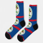 Chaussette Chaussettes pour hommes avec drapeau du Belize (Gauche)