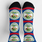Chaussette Chaussettes pour hommes avec drapeau du Belize (Haut)