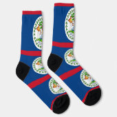 Chaussette Chaussettes pour hommes avec drapeau du Belize (Droite)