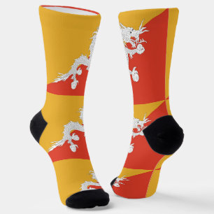 Chaussette Chaussettes pour hommes avec drapeau du Bhoutan