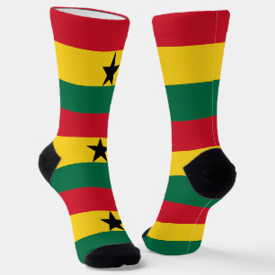Chaussette Chaussettes pour hommes avec drapeau du Ghana
