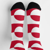 Chaussette Chaussettes pour hommes avec drapeau du Groenland (Haut)