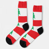 Chaussette Chaussettes pour hommes avec drapeau du Liban (Gauche)