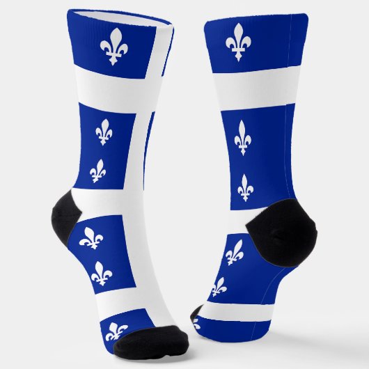 Chaussette Chaussettes pour hommes avec drapeau du Québec, Ca (Angulaire)