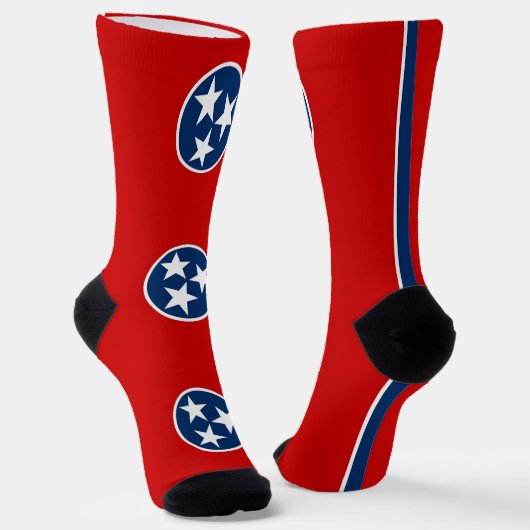 Chaussette Chaussettes pour hommes avec drapeau du Tennessee (Angulaire)