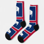 Chaussette Chaussettes pour hommes avec drapeau du Wyoming, É (Gauche)