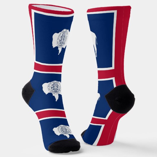 Chaussette Chaussettes pour hommes avec drapeau du Wyoming, É (Angulaire)