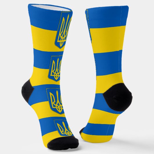 Chaussette Chaussettes pour hommes avec drapeau d'Ukraine (Angulaire)