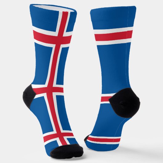 Chaussette Chaussettes pour hommes avec drapeau islandais (Angulaire)