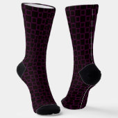 Chaussette Chaussettes pour hommes, violet violet noir design (Angulaire)