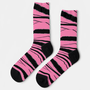 Chaussette Chaussettes Premium Poster de animal rose + noir