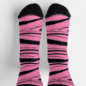 Chaussette Chaussettes Premium Poster de animal rose + noir (Haut)