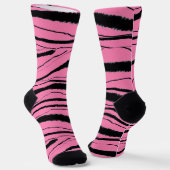 Chaussette Chaussettes Premium Poster de animal rose + noir (Angulaire)