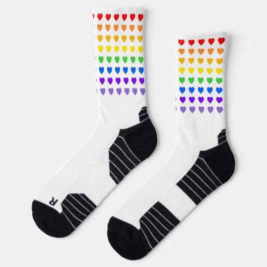 Chaussette Chaussettes Pride Coeurs Arc-en-ciel (Gauche)