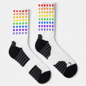 Chaussette Chaussettes Pride Coeurs Arc-en-ciel (Droite)