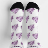 Chaussette Chaussettes Purple Papillon Design (Haut)