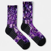 Chaussette Chaussettes Qui Rock Purple Améthyste Géode Crysta (Droite)