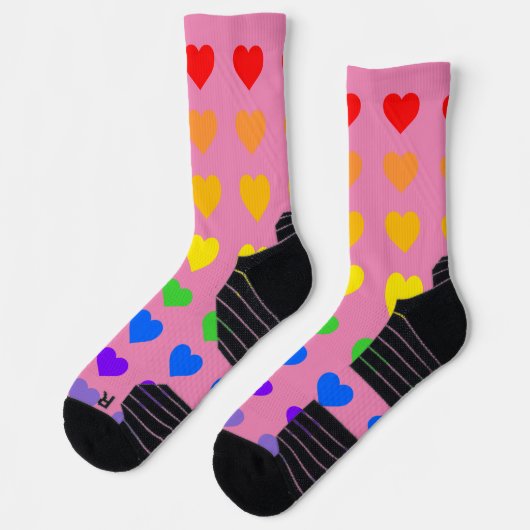 Chaussette Chaussettes Rainbow Hearts (Gauche)