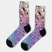 Chaussette Chaussettes Rainbow Waves (Gauche)