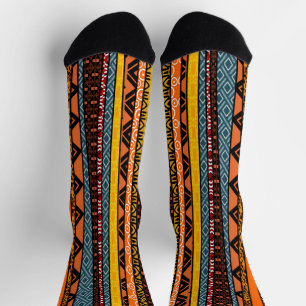 Chaussette Chaussettes rayées en mudcloth moderne Afro Pop