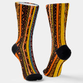 Chaussette Chaussettes rayées en mudcloth moderne Afro Pop (Angulaire)