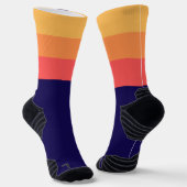 Chaussette Chaussettes rayées initiales. Personnalisé. Chauss (Angulaire)