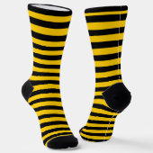 Chaussette Chaussettes rayées noires et jaunes classiques (Angulaire)