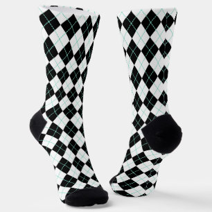 Chaussette Chaussettes rétro noires à carreaux