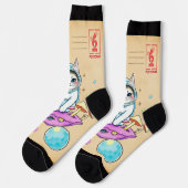 Chaussette Chaussettes rétro pour chats Whimsical Space (Gauche)