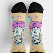 Chaussette Chaussettes rétro pour chats Whimsical Space (Haut)