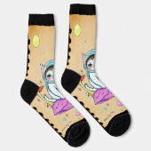 Chaussette Chaussettes rétro pour chats Whimsical Space (Droite)