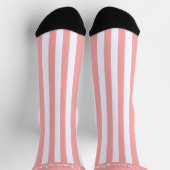 Chaussette Chaussettes Rose Et Blancs Design (Haut)