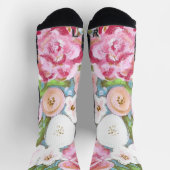 Chaussette Chaussettes rose Floral Spring (Haut)