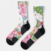 Chaussette Chaussettes rose Floral Spring (Gauche)