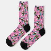 Chaussette Chaussettes roses de Noël Carlin chien (Gauche)