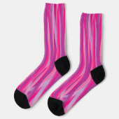 Chaussette Chaussettes roses et violettes avec bandes Abstrai (Gauche)