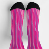 Chaussette Chaussettes roses et violettes avec bandes Abstrai (Haut)