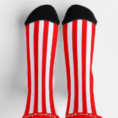 Chaussette Chaussettes Rouge Et Blancs Design (Haut)