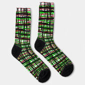 Chaussette Chaussettes - Rouge, Vert, Black Weave (Droite)