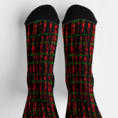 Chaussette Chaussettes - Rouge, Vert, Black Weave (Haut)