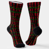 Chaussette Chaussettes - Rouge, Vert, Black Weave (Angulaire)