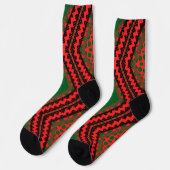 Chaussette Chaussettes rouges Afro Pop Kente (Gauche)
