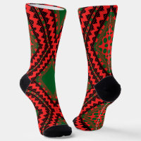 Chaussettes rouges Afro Pop Kente