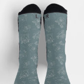 Chaussette Chaussettes Sage Rose Line-Art (Haut)