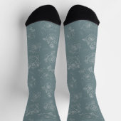 Chaussette Chaussettes Sage Rose Line-Art (Haut)